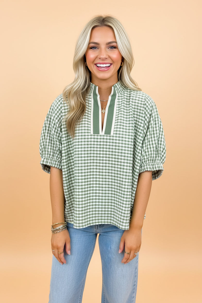 GINGHAM AMERICAN PICNIC TOP