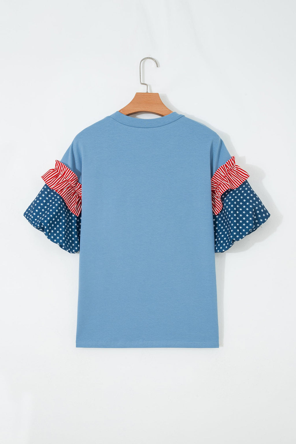 STARS & STRIPES PUFF SLEEVE TOP