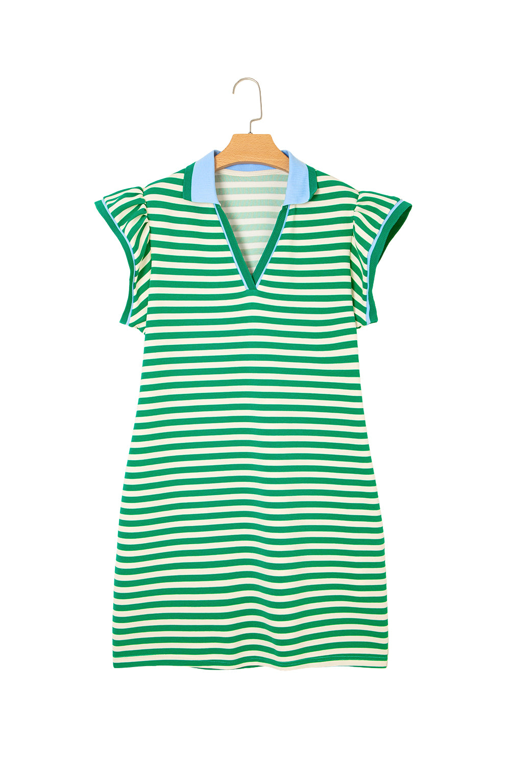 PAISLEE FLUTTER STRIPE DRESS