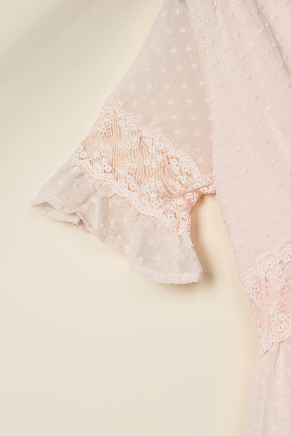 DOT LACE TRIM DRESS