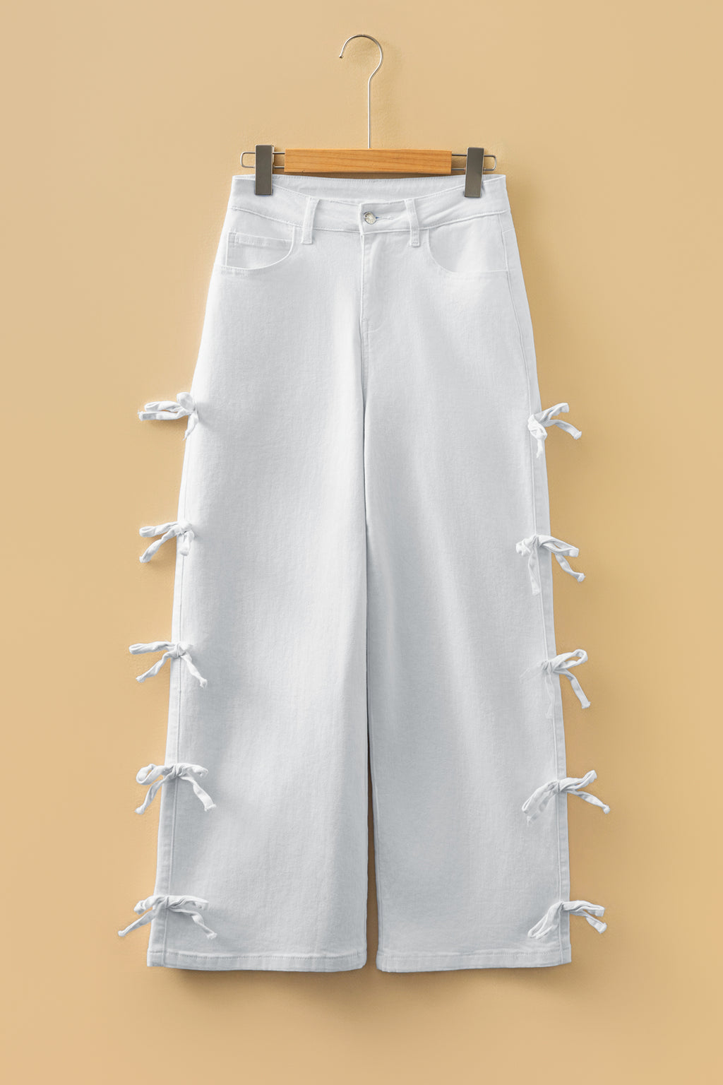 WHITE BOW KNOW DENIM