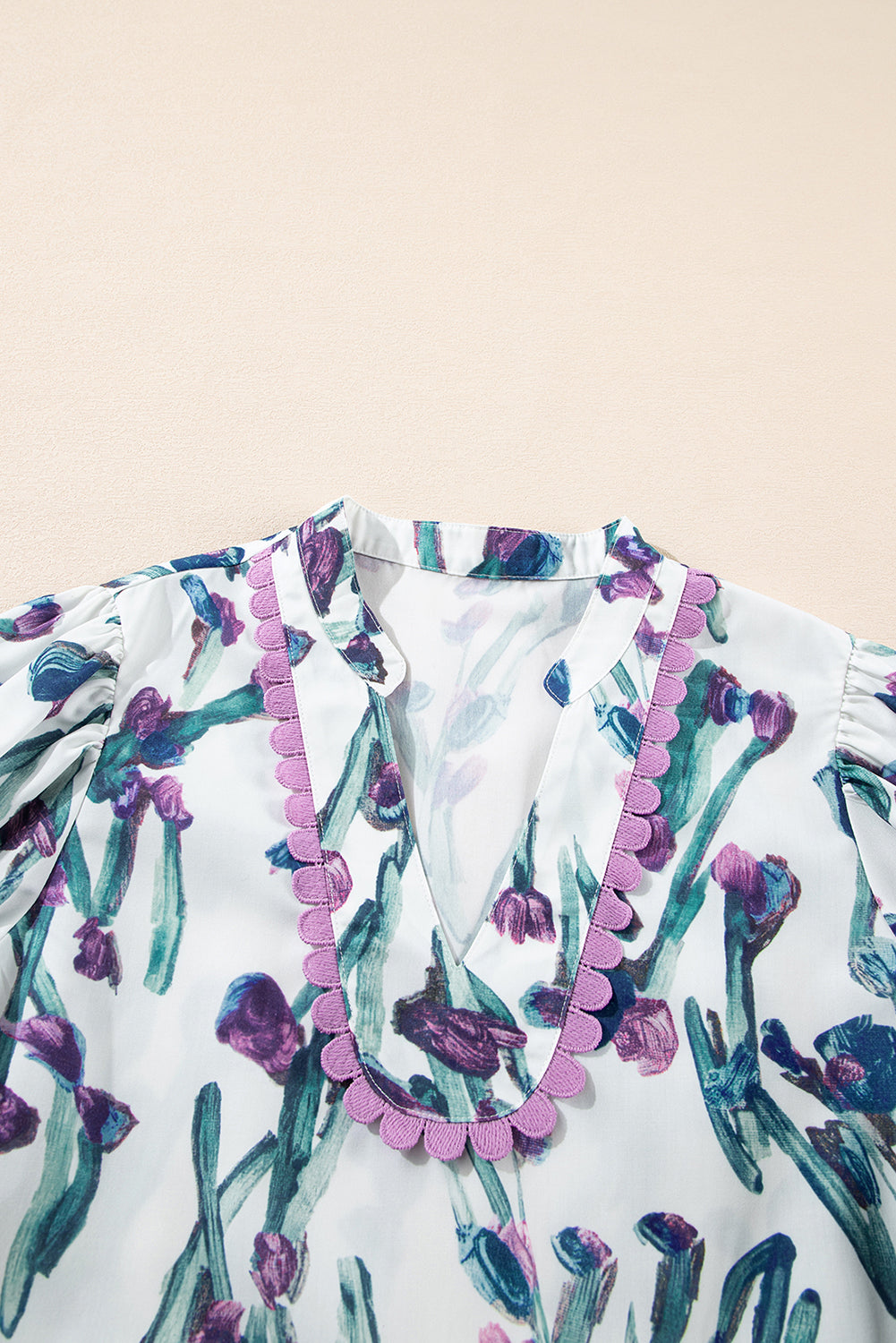 ELISE FLORAL PURPLE TOP