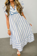 CLOUDS & STRIPES DRESS