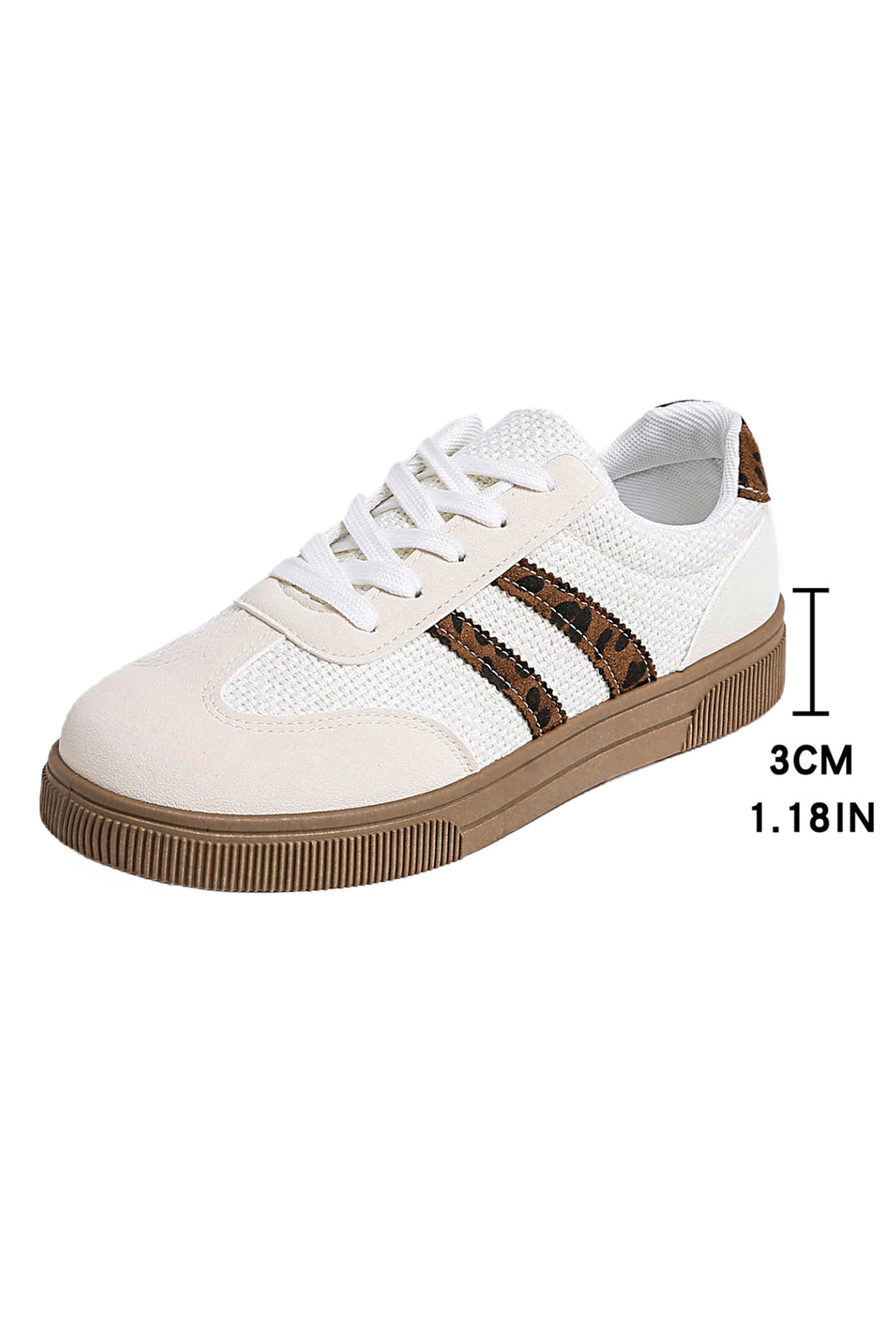 White Textured Woven Sneakers