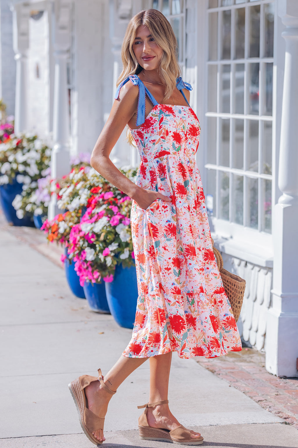 SOUTHERN BELLE FLORAL DRESS