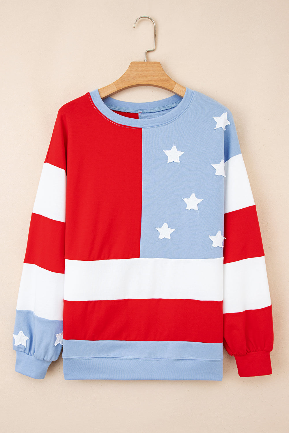USA FLAG PATCH SWEATER TOP
