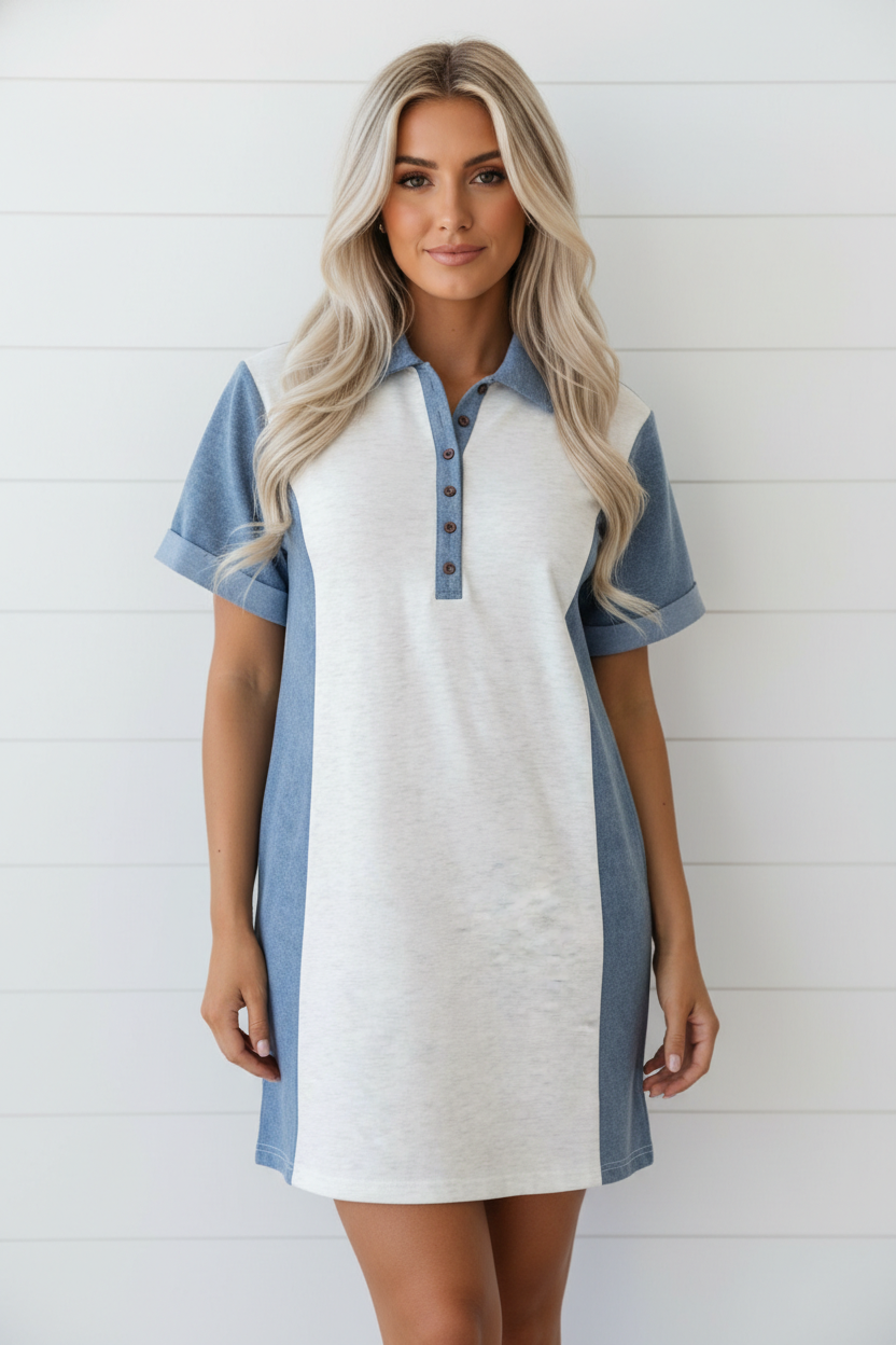 BEACH CLUB DENIM DRESS