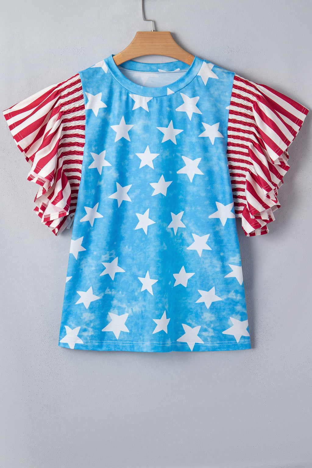 STARS & STRIPES RUFFLE TOP