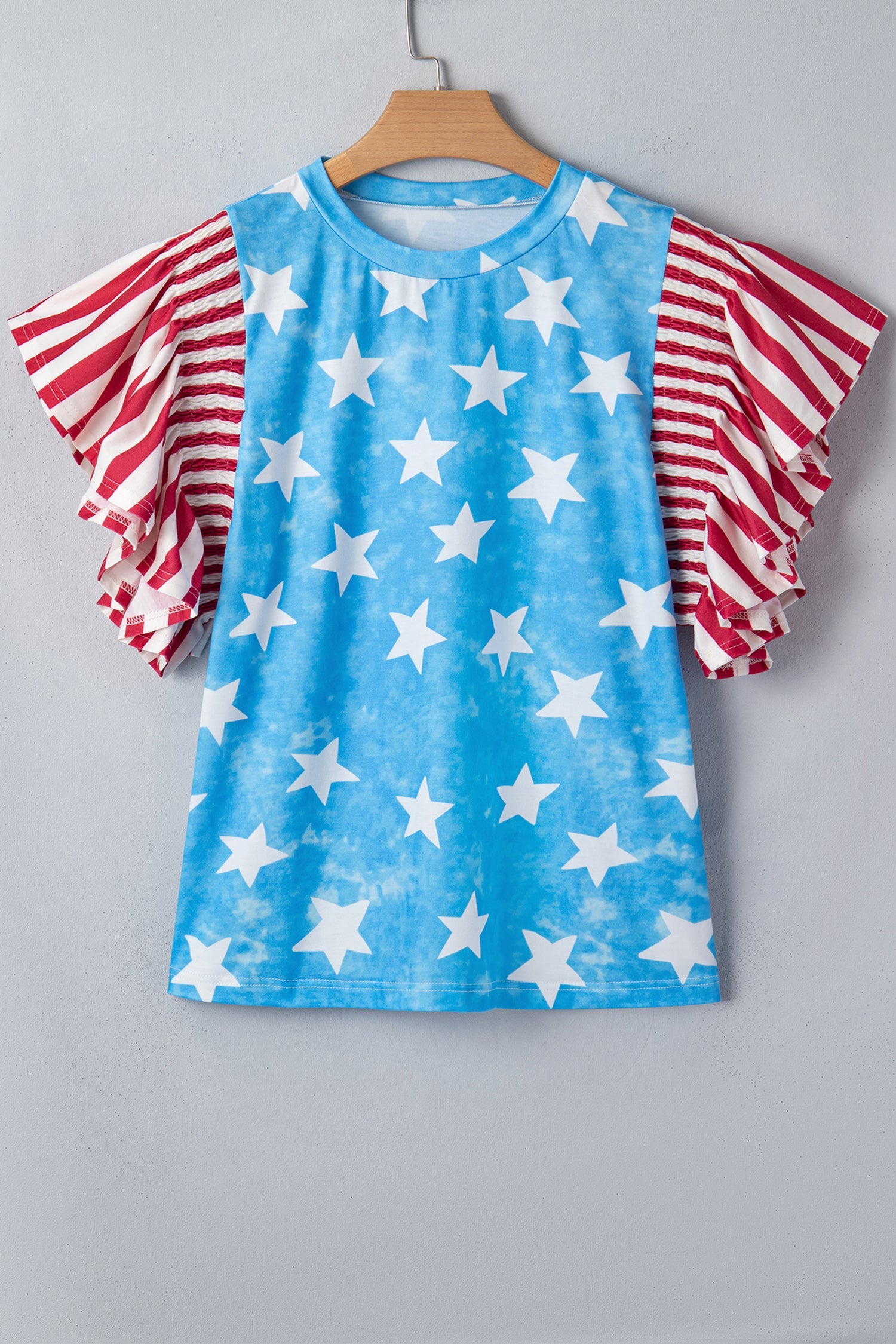 STARS & STRIPES RUFFLE TOP