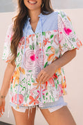 CHATEAU ROSE STRIPE TOP