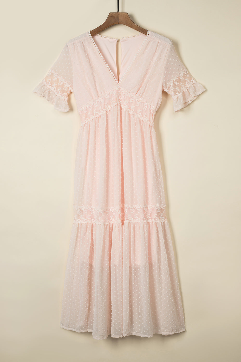 DOT LACE TRIM DRESS