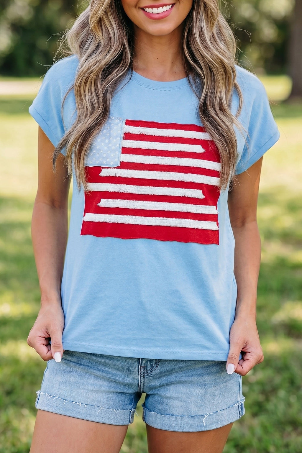 USA PATCHWORK FLAG TOP