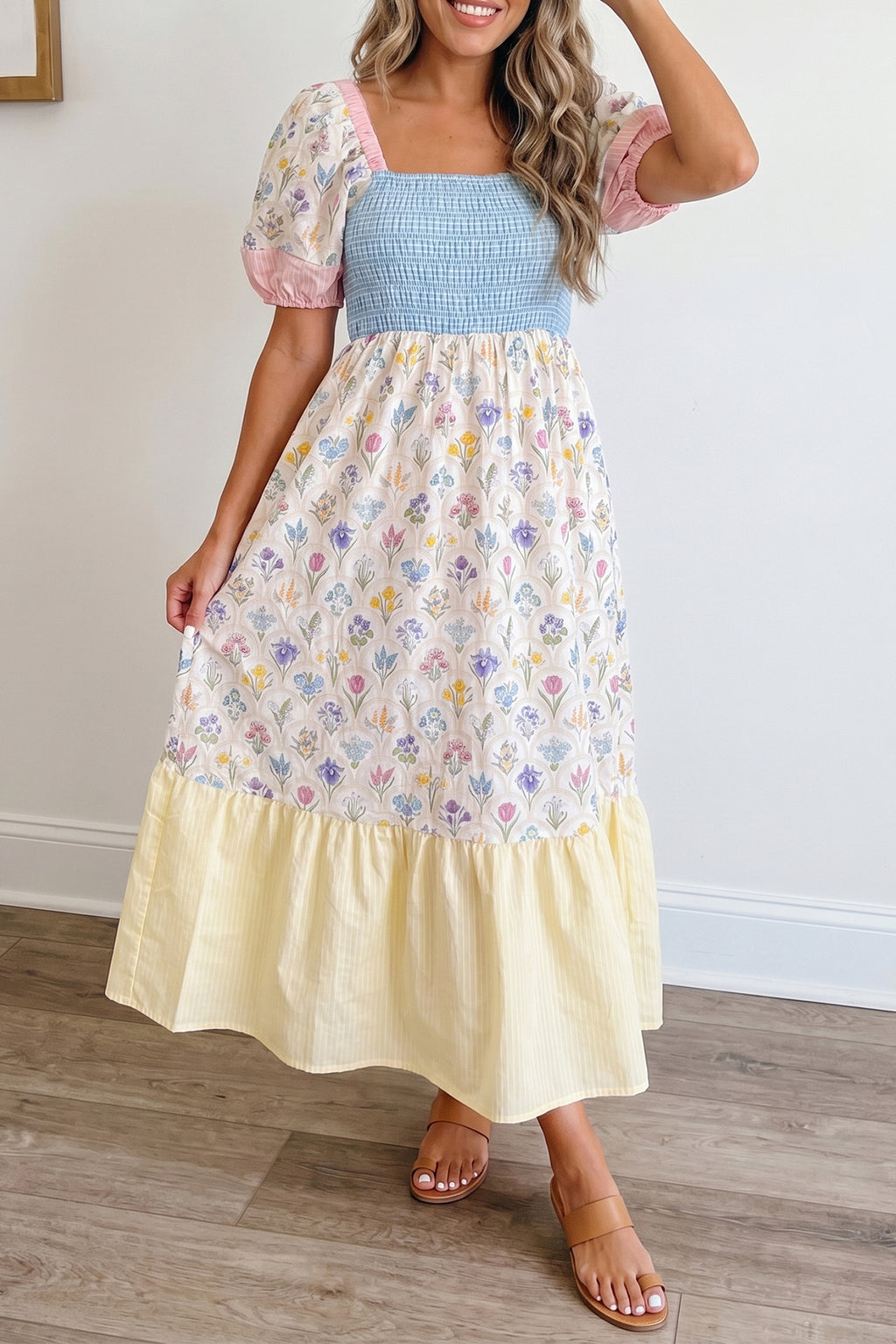 BELLA PATCH FLORAL MAXI
