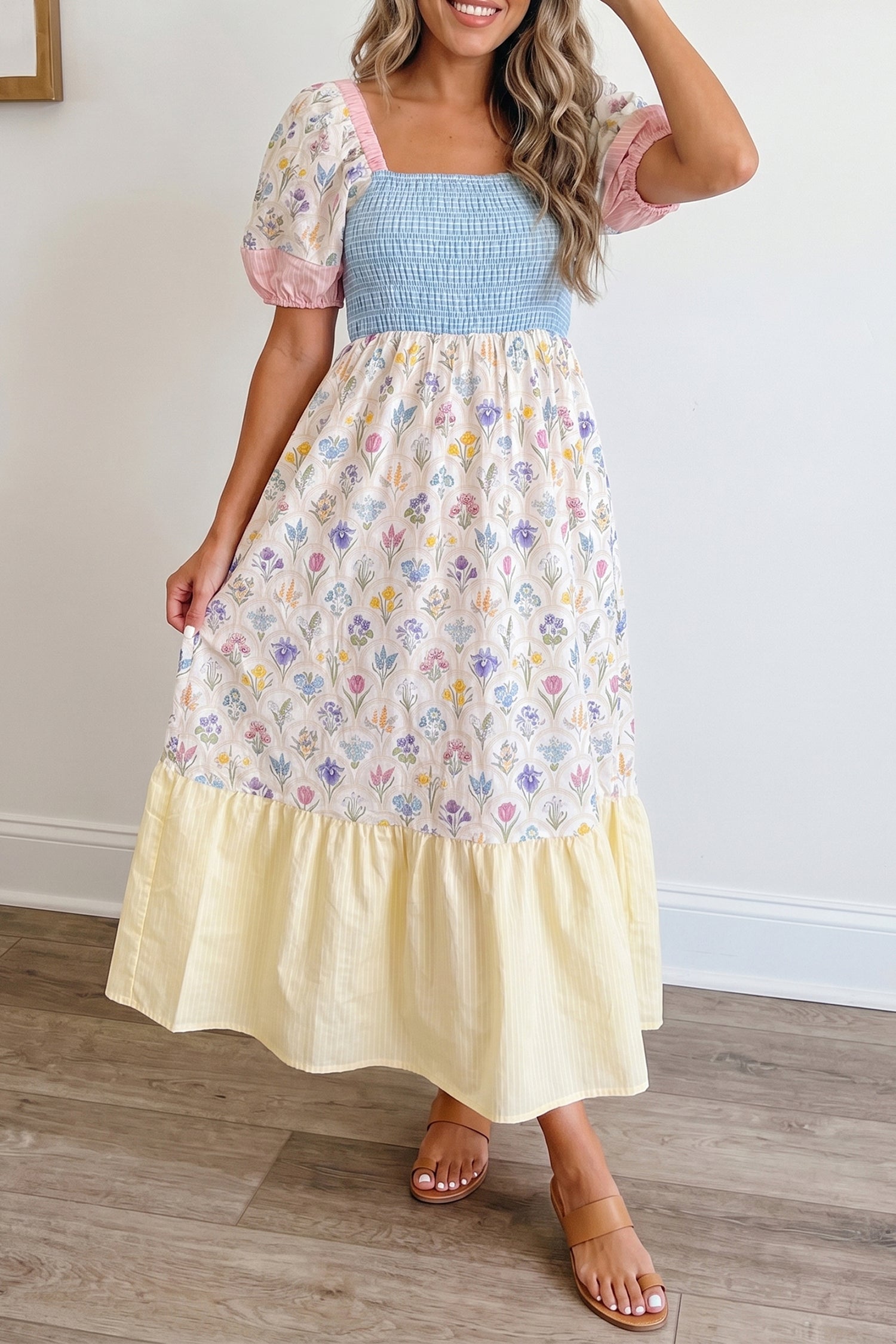 BELLA PATCH FLORAL MAXI