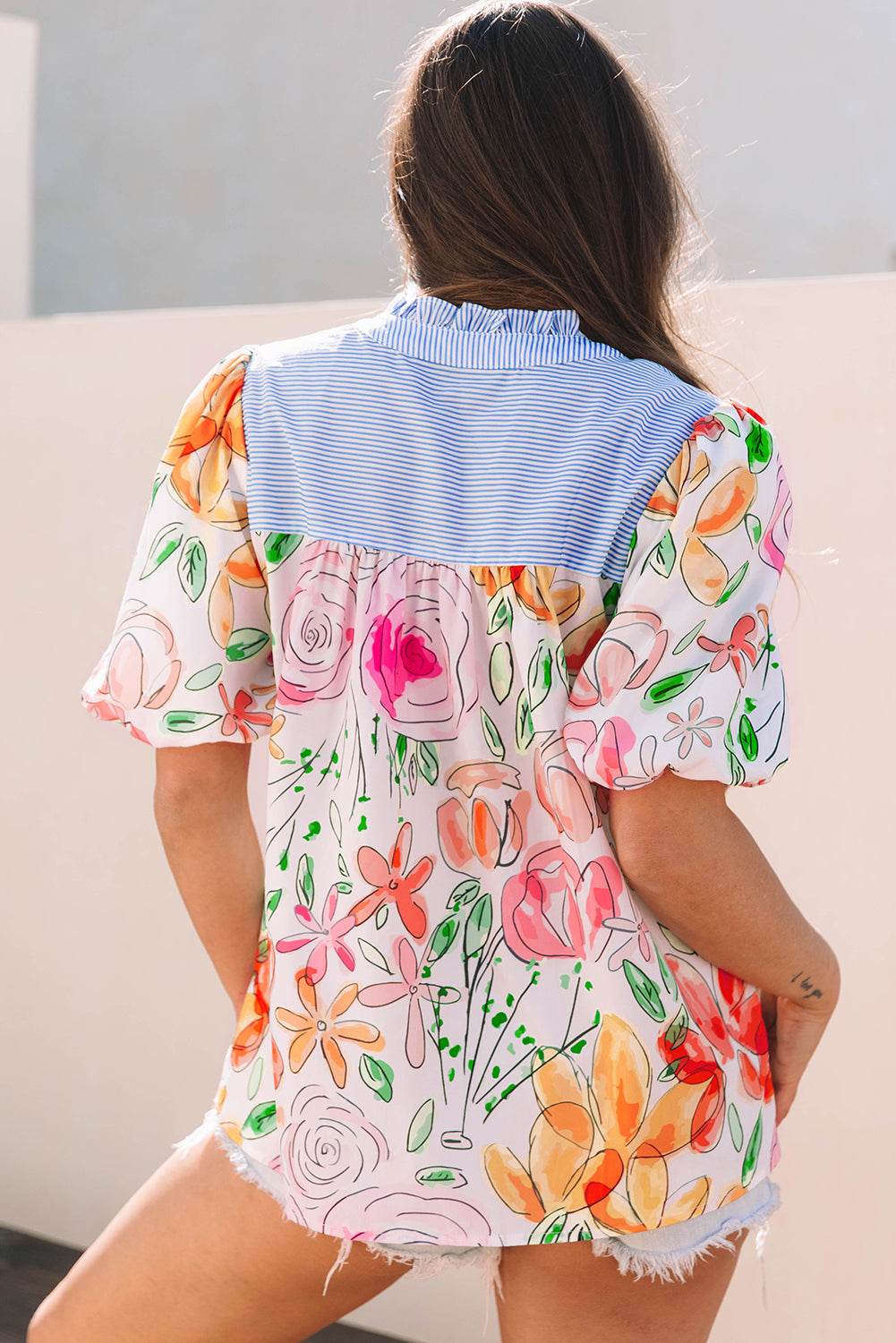 CHATEAU ROSE STRIPE TOP