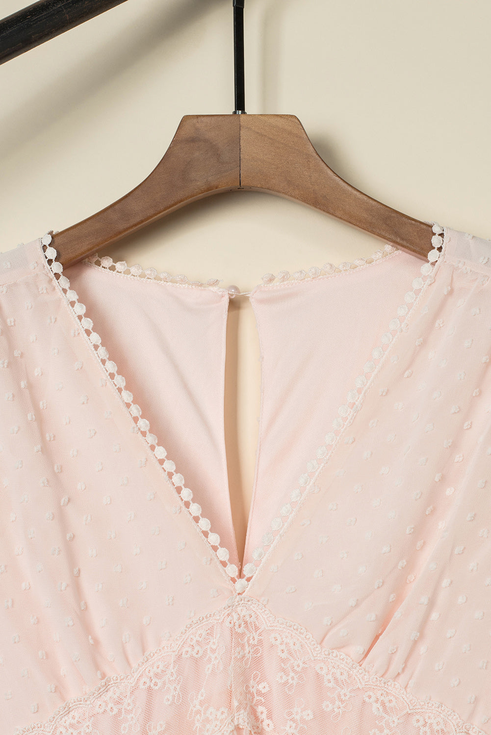 DOT LACE TRIM DRESS