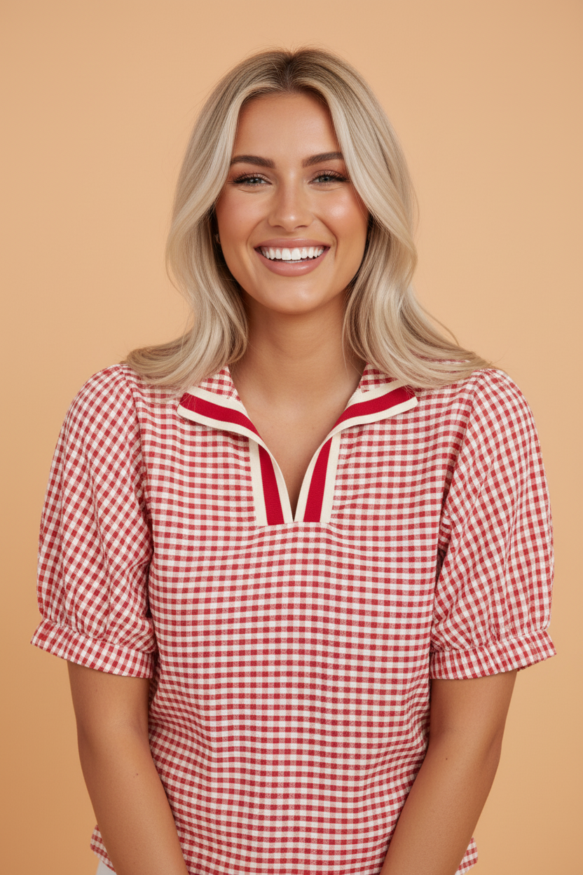 GINGHAM AMERICAN PICNIC TOP