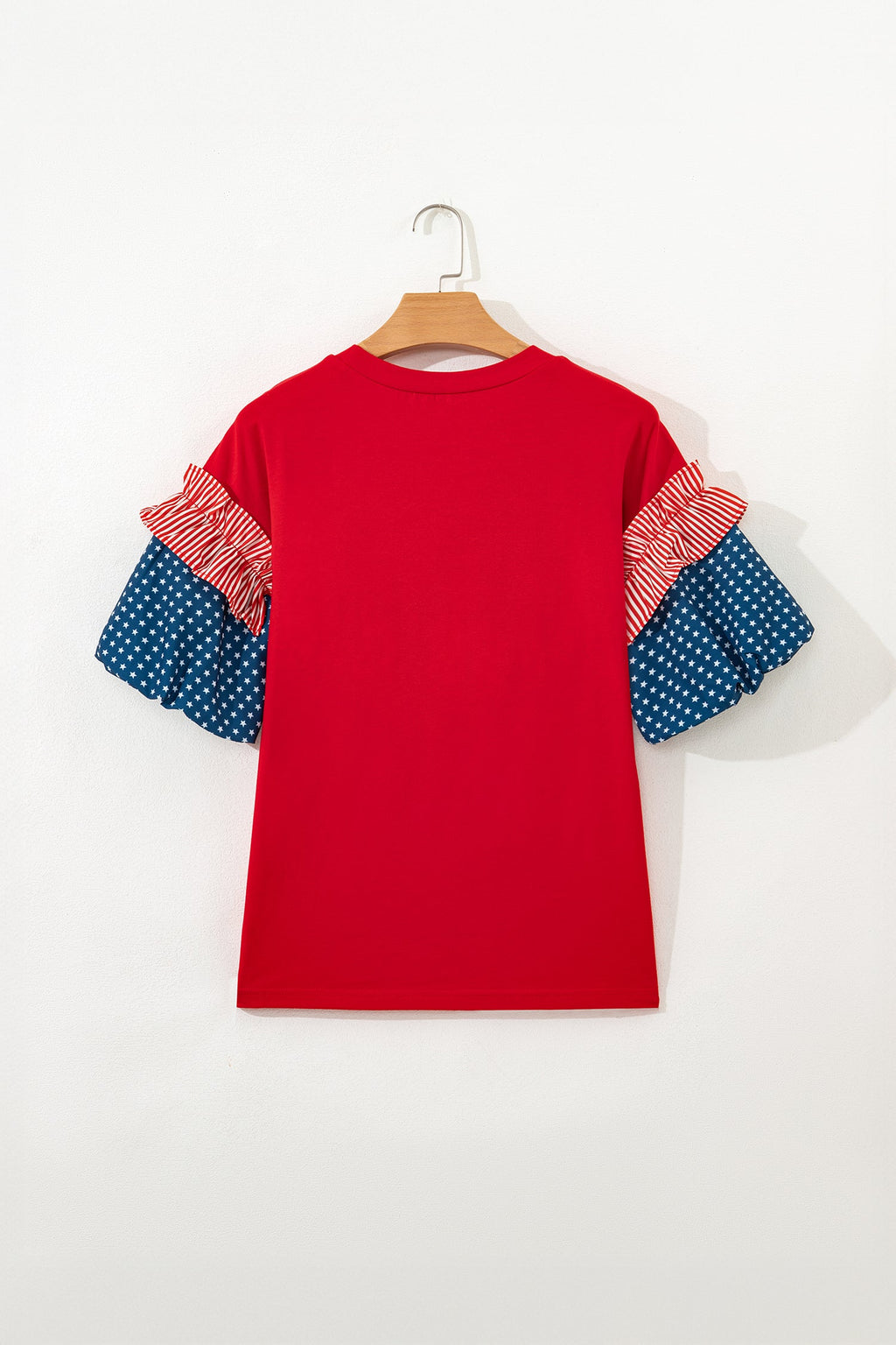 STARS & STRIPES PUFF SLEEVE TOP