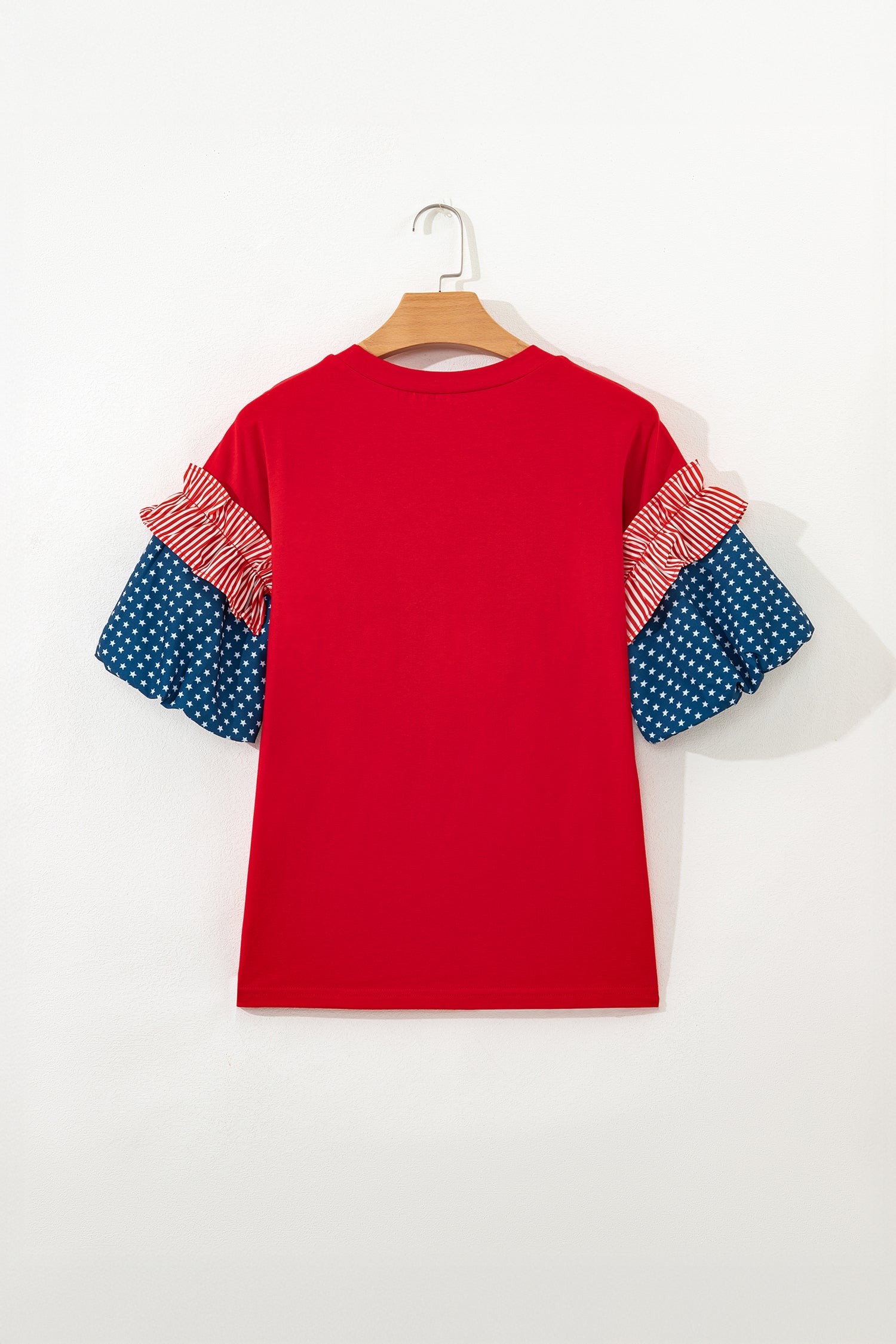 STARS & STRIPES PUFF SLEEVE TOP