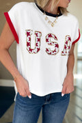 SEQUIN USA TOP
