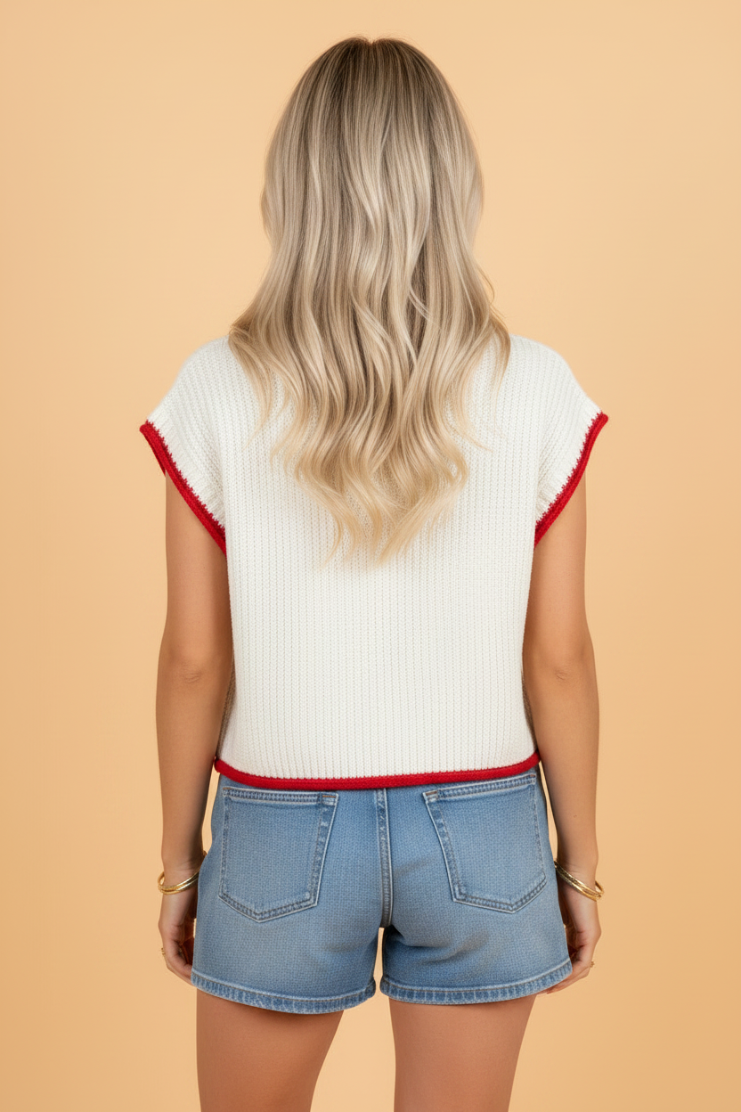USA FLAG BELLA SWEATER TOP