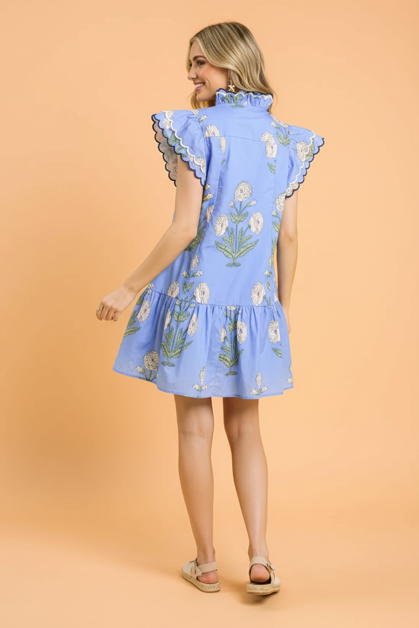 SKY PICKING FLOWERS DRESS