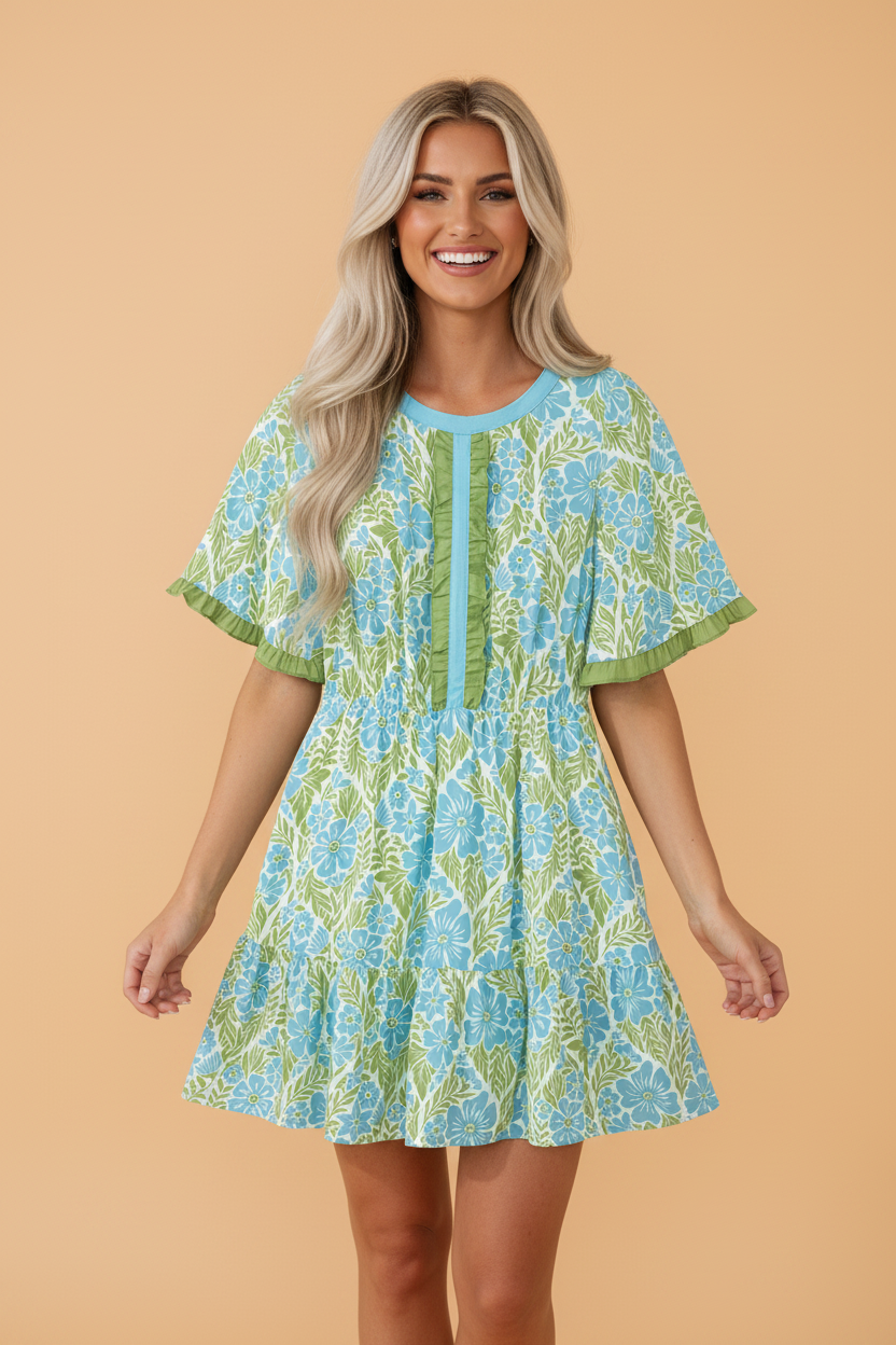 AURORA RUFFLE DRESS