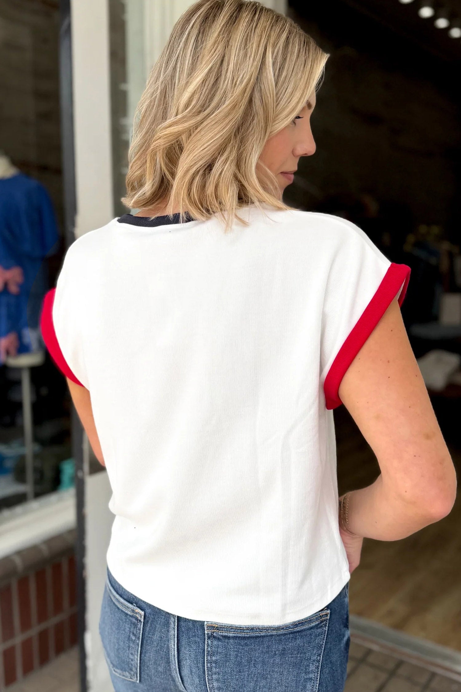 SEQUIN USA TOP