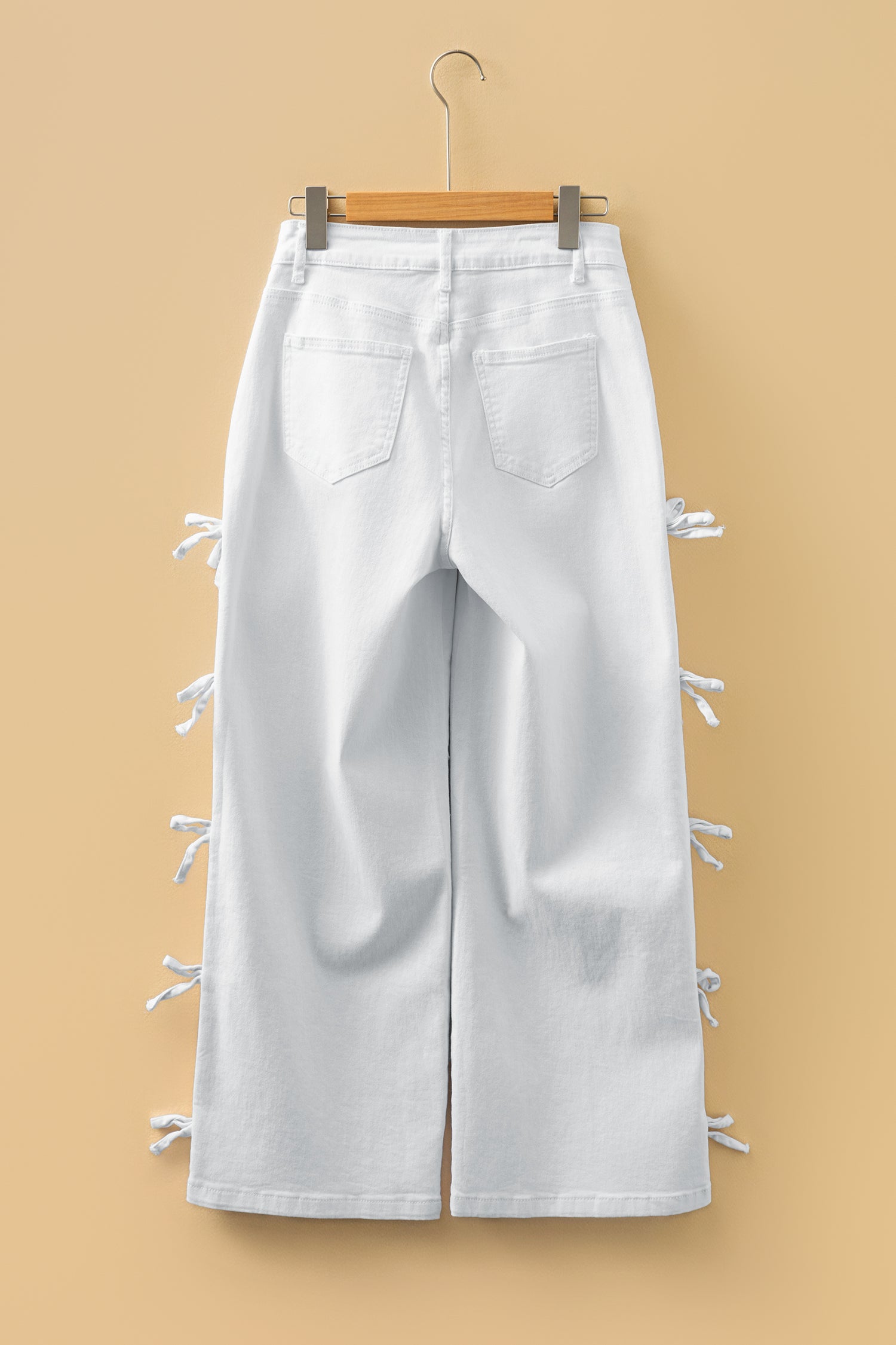 WHITE BOW KNOW DENIM