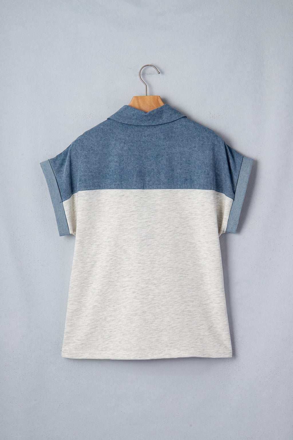 COLORBLOCK DENIM TOP