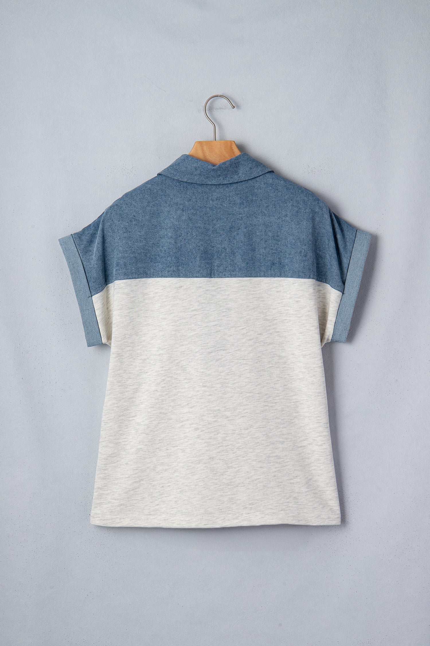 COLORBLOCK DENIM TOP