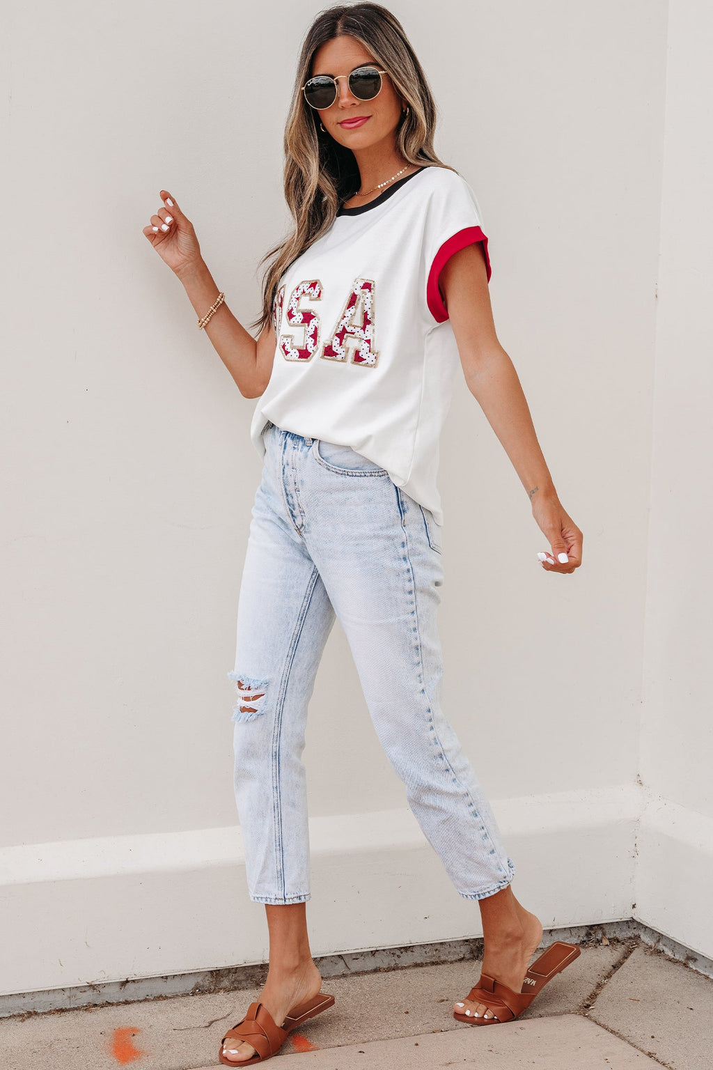 SEQUIN USA TOP