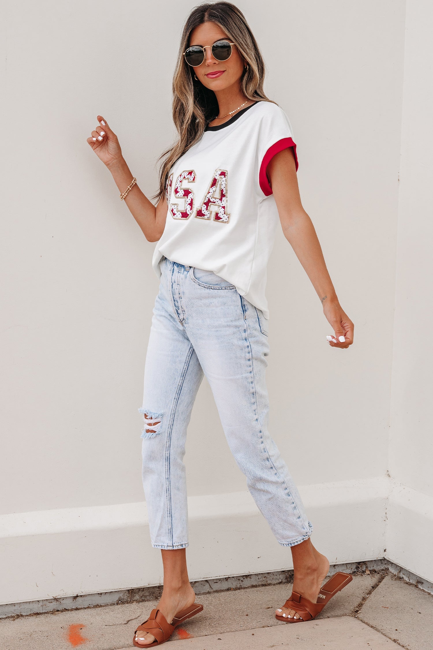 SEQUIN USA TOP