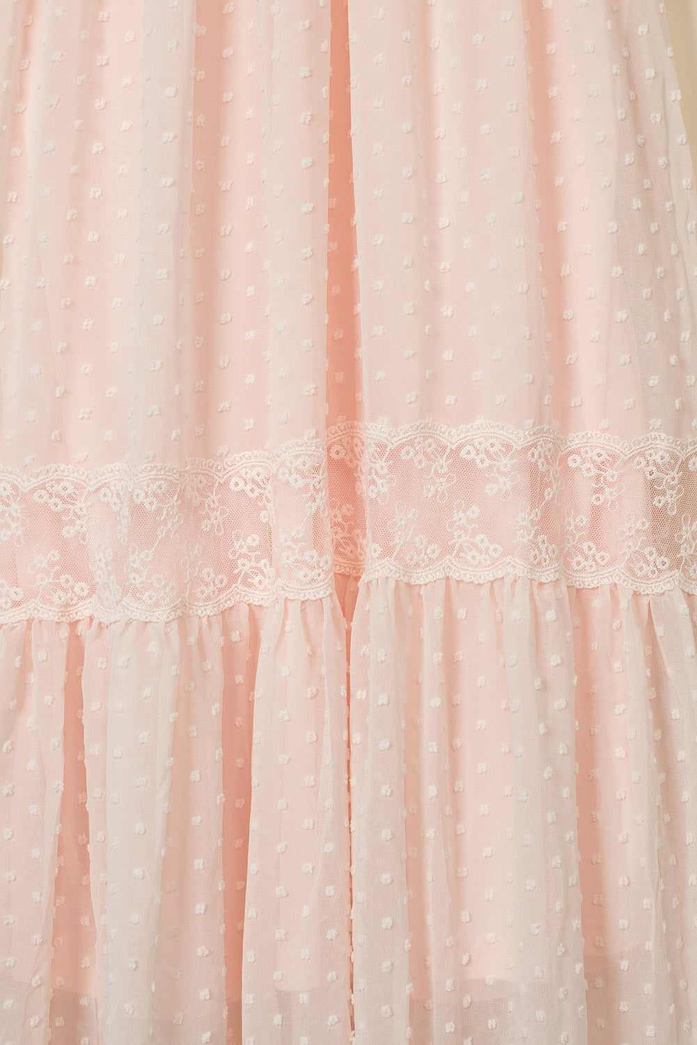 DOT LACE TRIM DRESS
