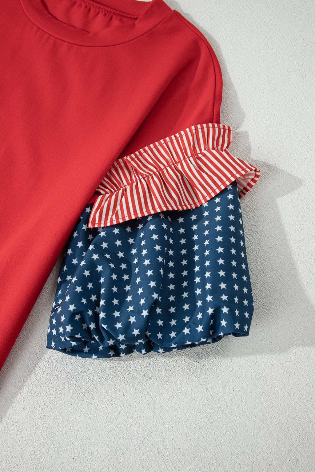 STARS & STRIPES PUFF SLEEVE TOP