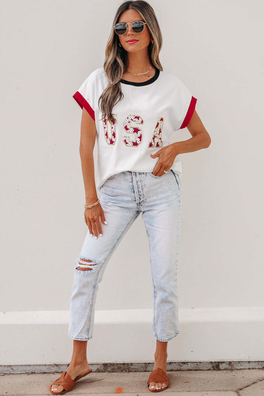 SEQUIN USA TOP