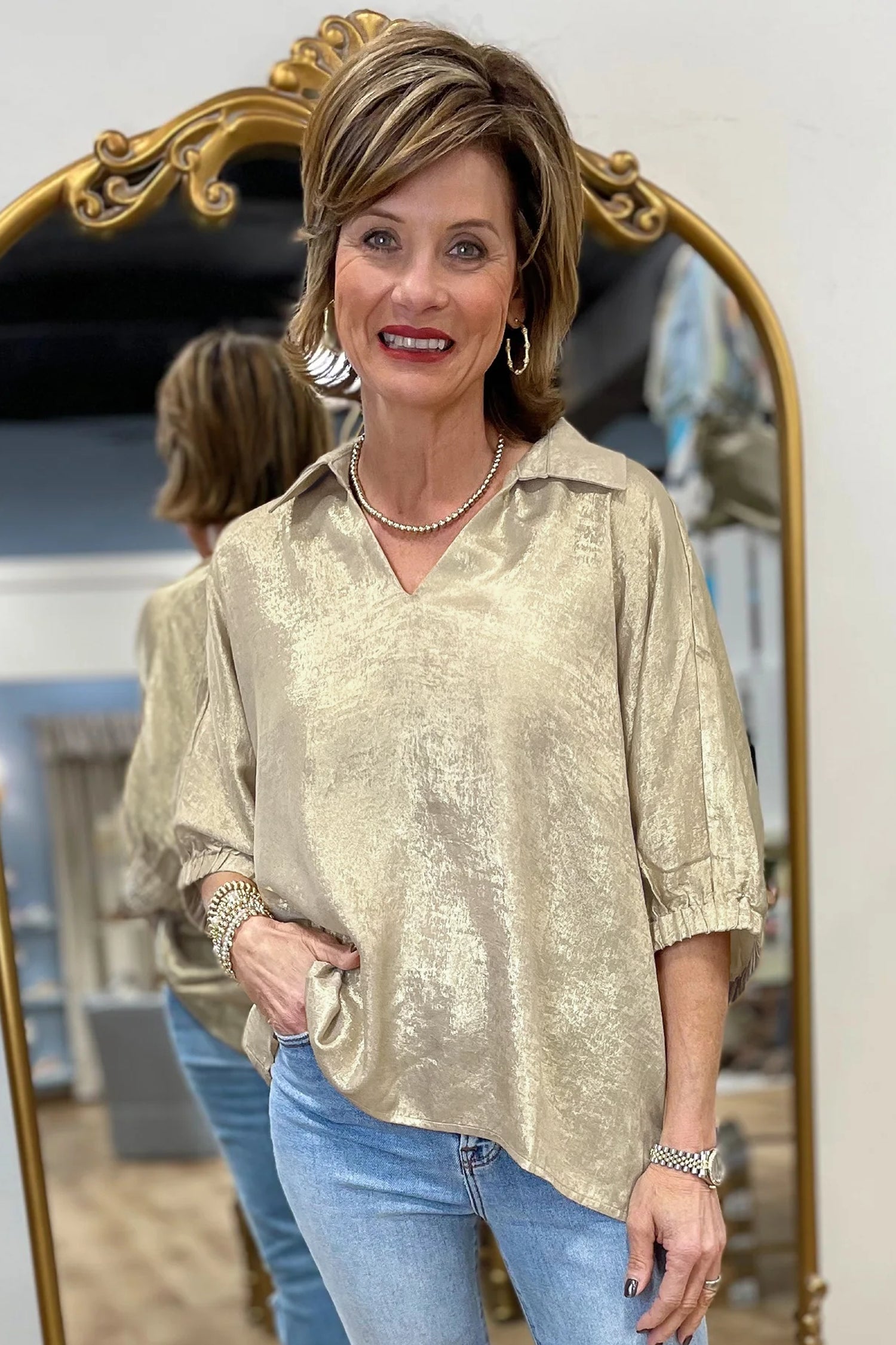 METALLIC & CHIC TOP